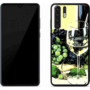 Pouzdro na mobilní telefon Gelový kryt mmCase na mobil Huawei P30 Pro - sklenka vína