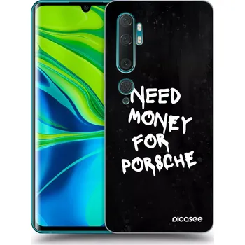 Pouzdro na mobilní telefon Picasee silikonový průhledný obal pro Xiaomi Mi Note 10 (Pro) - Black Dollar