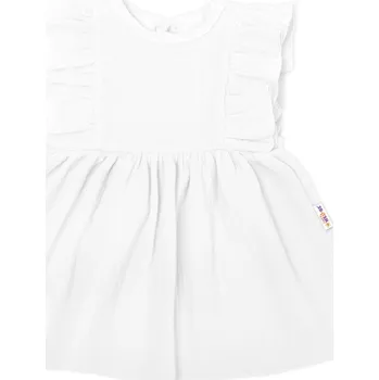 Baby Nellys Lehké mušelínové šatičky pro holčičky, bílé Velikost: 92 (18-24m)