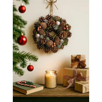 Vánoční dekorace Sinsay - Dekorativní vánoční věnec - vícebarevná - 017FQ-MLC - 017FQ-MLC-ONE-1