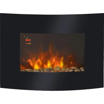 Elektrický krb HOMCOM Krbová kamna Elektrický nástěnný krb 65 x 11,4 x 52 cm