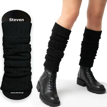 Dámské ponožky Steven Akrylové návleky na ruce - černé