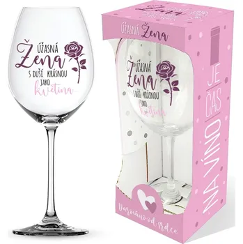 Sklenice Nekupto DC7 Sklenice na víno - Úžasná žena
