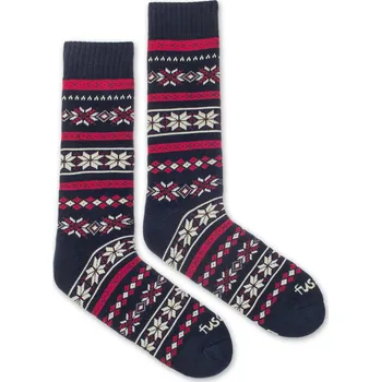 Dámské oblečení Ponožky Froté Nordic modro červené S (35-38)