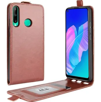 Pouzdro na mobilní telefon Crazy PU kožené peněženkové flipové pouzdro na mobil Huawei P40 Lite E - hnědé
