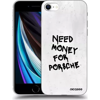 Pouzdro na mobilní telefon Picasee silikonový průhledný obal pro Apple iPhone SE 2020 - White Dollar