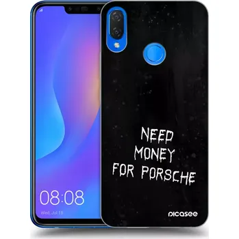Pouzdro na mobilní telefon Picasee silikonový průhledný obal pro Huawei Nova 3i - Black Fuel