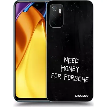 Pouzdro na mobilní telefon Picasee silikonový průhledný obal pro Xiaomi Poco M3 Pro 5G - Black Fuel