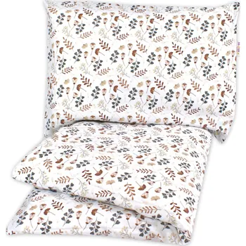 Povlečení Baby Nellys Bavlněné povlečení, 2D 140x200/70x80 - Louka, Baby Nellys, béžová/hnědá Velikost povlečení: 140x200/70x80, Rozměry polštáře: 70 x 80, Rozměry přikrývky: 140 x 200