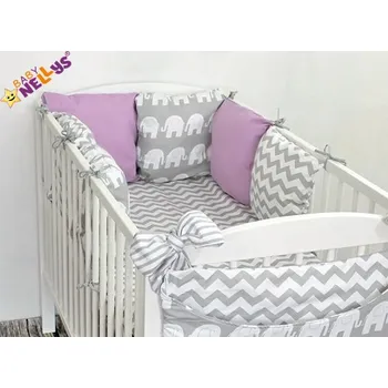 Příslušenství pro dětskou postel a kolébku Baby Nellys Mantinel Be Love Lux polštářkový s povlečením vzor č. 17 Velikost povlečení: 120x90