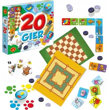 Desková hra Společenská hra Sada 20 Rodinných Her, hra pro děti od 5 let, puzzle, hlavolamy pro děti, logická hra pro děti, hádanky pro děti, desková hra pro, sada her Alexander