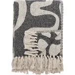 Bloomingville Pléd z recyklované bavlny SALOBRE 160x130 cm černý