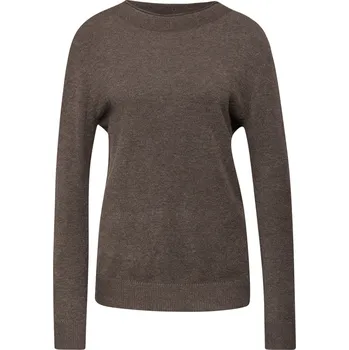 Dámský svetr 729607 - Pletený svetr s rolovaným lemem Street One - pro ženy - vel. 46 - barva: hnědá