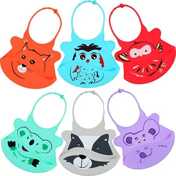 Bryndák Bryndák Babyono Silikonový bryndák s kapsou na zbytky jídla