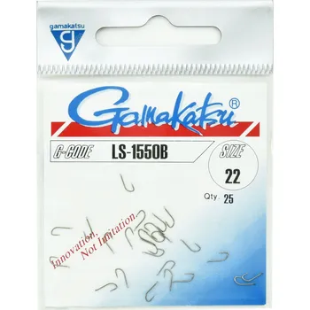 Rybářský háček Háčky na led Gamakatsu 1550B vel#22 hnědé 25 Ks s lopatkou a otřepem