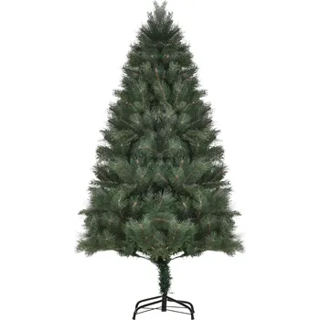 Vánoční dekorace Vánoční stromeček HOMCOM Ø90 x 180 cm, umělá jedle, realistické šaty z jehličí, zelená