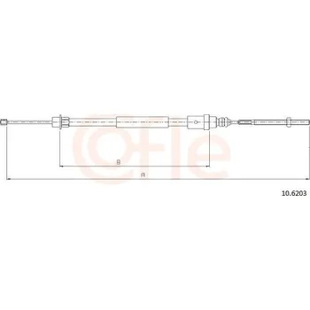 Auto-moto Tažné lanko, parkovací brzda COFLE 92.10.6203