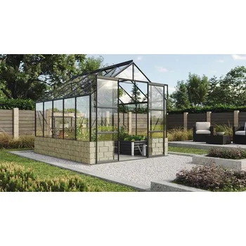 Skleník Skleník Vitavia Cassandra 8300 skleněný 3 mm 257 x 323 cm černý