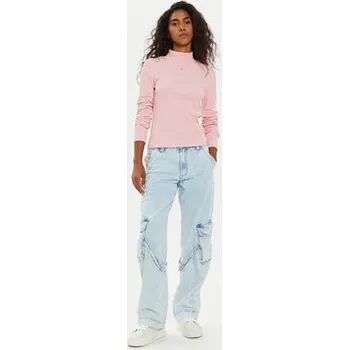 Dámská halenka Tommy Jeans Halenka Tjw Essential Mock Neck DW0DW19830 Růžová Slim Fit S