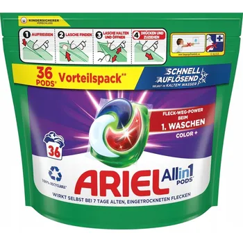 Prací prostředek Ariel All-in-1 PODS Kapsle na praní, Color+ 36 praní