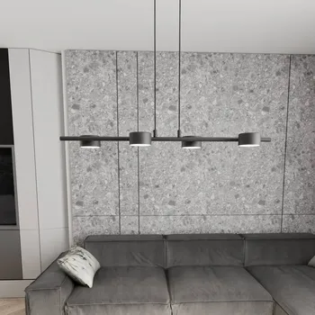 Lampička EMIBIG LIGHTING Stropní bodové světlo Sora, délka 80 cm, kov, 4-bodové. - Stříška - Ø 14 cm, výška 2 cm černý 4 x 12 W LED - Doprava zdarma