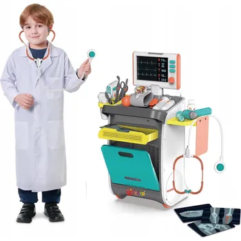 Hra na doktory Sada Malý Doktor Lékařská Stanice RTG Příslušenství Teploměr Ultrazvuk Vozík