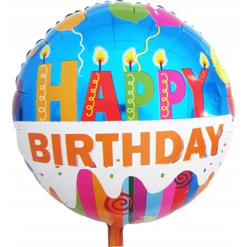 Balónek Fóliový balónek k narozeninám "HAPPY BIRTHDAY SVÍČKY" 45 cm (18 palců)