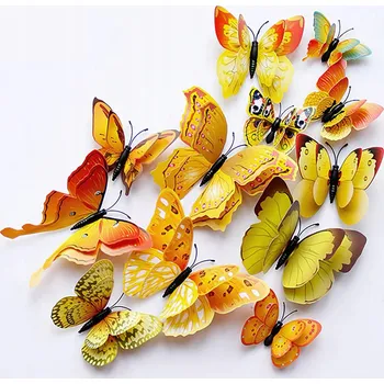 Samolepící dekorace Samolepka na stěnu 3D Motýli Dekorace