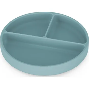 Talíř PETITE&MARS Talířek silikonový dělící kulatý Take&Match Frosted Sky 6m+
