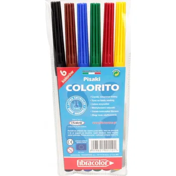 Fibracolor fixy na vybarvování Fixy tenké fixy na vybarvování, 6 ks