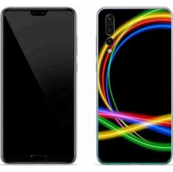 Pouzdro na mobilní telefon Gelový obal mmCase na mobil Huawei P20 Pro - neonové kruhy