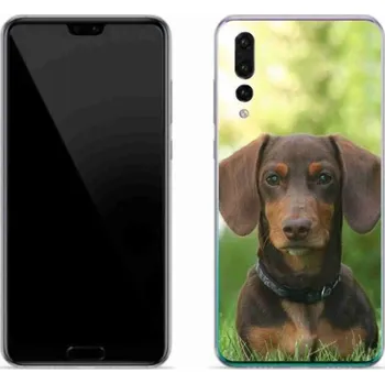 Pouzdro na mobilní telefon Gelový obal mmCase na mobil Huawei P20 Pro - hnědý jezevčík