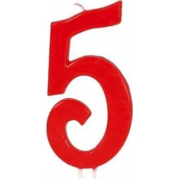 Dortová svíčka Svíčka číslice 5 svíčky číslice narozeniny 1 Ks