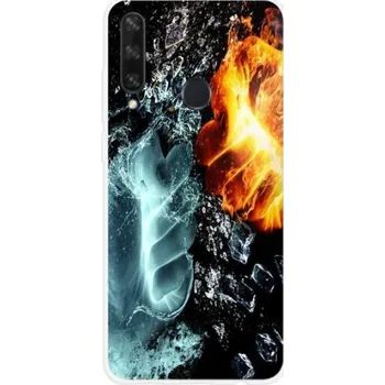 Pouzdro na mobilní telefon Gelový kryt mmCase na mobil Huawei Y6p - voda a oheň