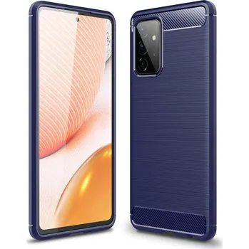 Pouzdro na mobilní telefon Carbon odolný gelový obal pro mobil Samsung Galaxy A72 5G/4G - modrý