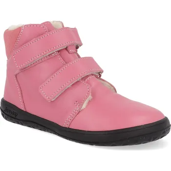 Dívčí zimní obuv Barefoot dětské zimní boty Jonap B4MV - růžové Velikost: 27