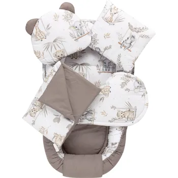 Hnízdečko pro miminko Hnědý set na spaní do postýlky