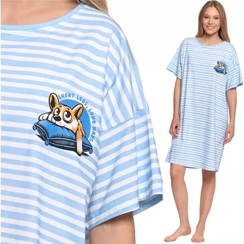 Dámská noční košile Noční košile Moraj , krátký rukáv, nad kolena, velikost L