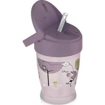 Lovi hrneček se slámkou Lovely Girl - Junior, 12m+, růžový/bordo, 250ml