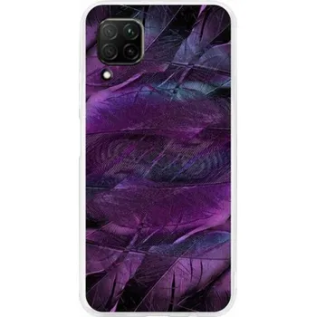 Pouzdro na mobilní telefon Gelový kryt mmCase na mobil Huawei P40 Lite - fialová pírka