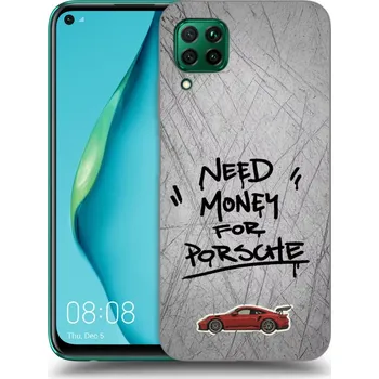 Pouzdro na mobilní telefon Picasee silikonový průhledný obal pro Huawei P40 Lite - Grey Drift