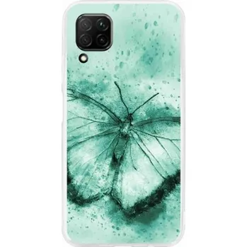 Pouzdro na mobilní telefon Gelový obal mmCase na mobil Huawei P40 Lite - zelený motýl