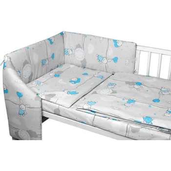 Povlečení Baby Nellys Mantinel s povlečením Premium, 3D sada, Good night Animals, šedé BOY, 120x90 cm Velikost povlečení: 120x90, Rozměry polštáře: 40 x 60, Rozměry přikrývky: 120 x 90