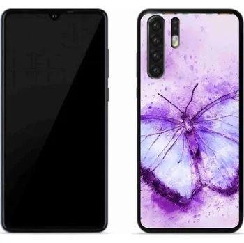 Pouzdro na mobilní telefon Gelový kryt mmCase na mobil Huawei P30 Pro - fialový motýl