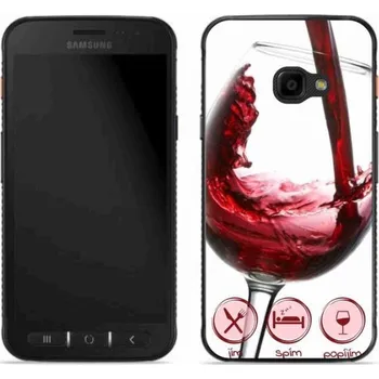 Pouzdro na mobilní telefon Gelový obal mmCase na mobil Samsung Galaxy Xcover 4S - sklenička vína červené