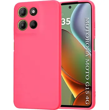 Pouzdro na mobilní telefon Kryt Motorola Moto G15 / G15 Power, SoftFlex - hot pink
