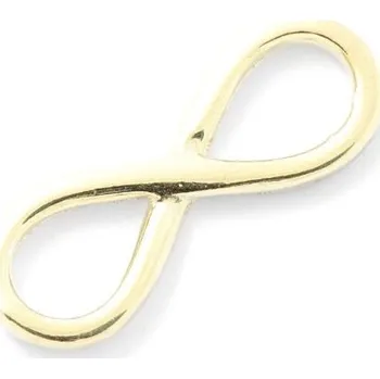 Náramek CZ Mezidíl nekonečno 17/6,5mm Ag925 gold plating 24kt