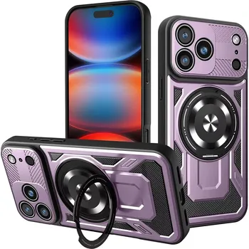 Pouzdro na mobilní telefon Kryt iPhone 17 Pro Max, RuggedCam, fialový