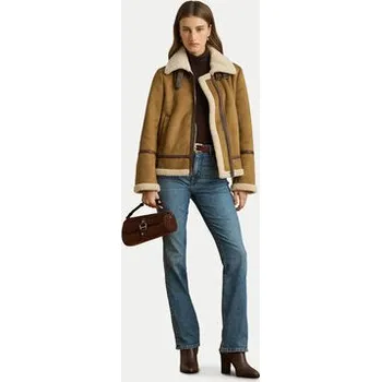 LAUREN RALPH LAUREN Bunda z imitace kůže 297P04122002 Hnědá Regular Fit S