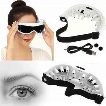 Masážní přístroj Masážní Přístroj na oči Magnetické vibrační brýle masírující spánky a okolí očí